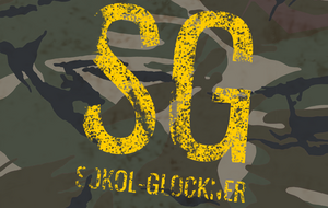 The rear of the Sokol-Glocker uniform sporting the "SG" wordmark